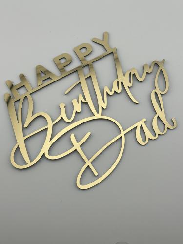 Топпер дзеркальний бічний золотий HB Dad